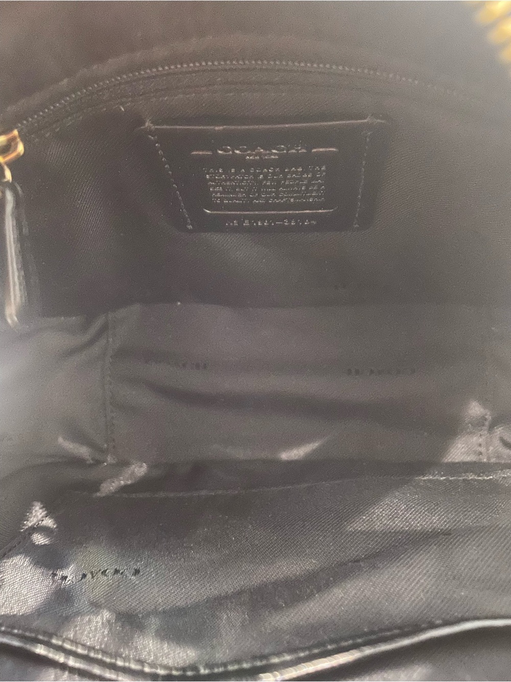 Coach Black Embossed Leather Camera Crossbody with Gold Chain - Picture 9 of 16